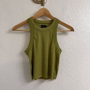 WSLY The Rivington Cropped Tank in Cactus Size Large